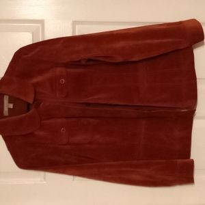 Croft & Barrow Women's Corduroy Jacket  Rust Copper sz XL 4 pocket front button.